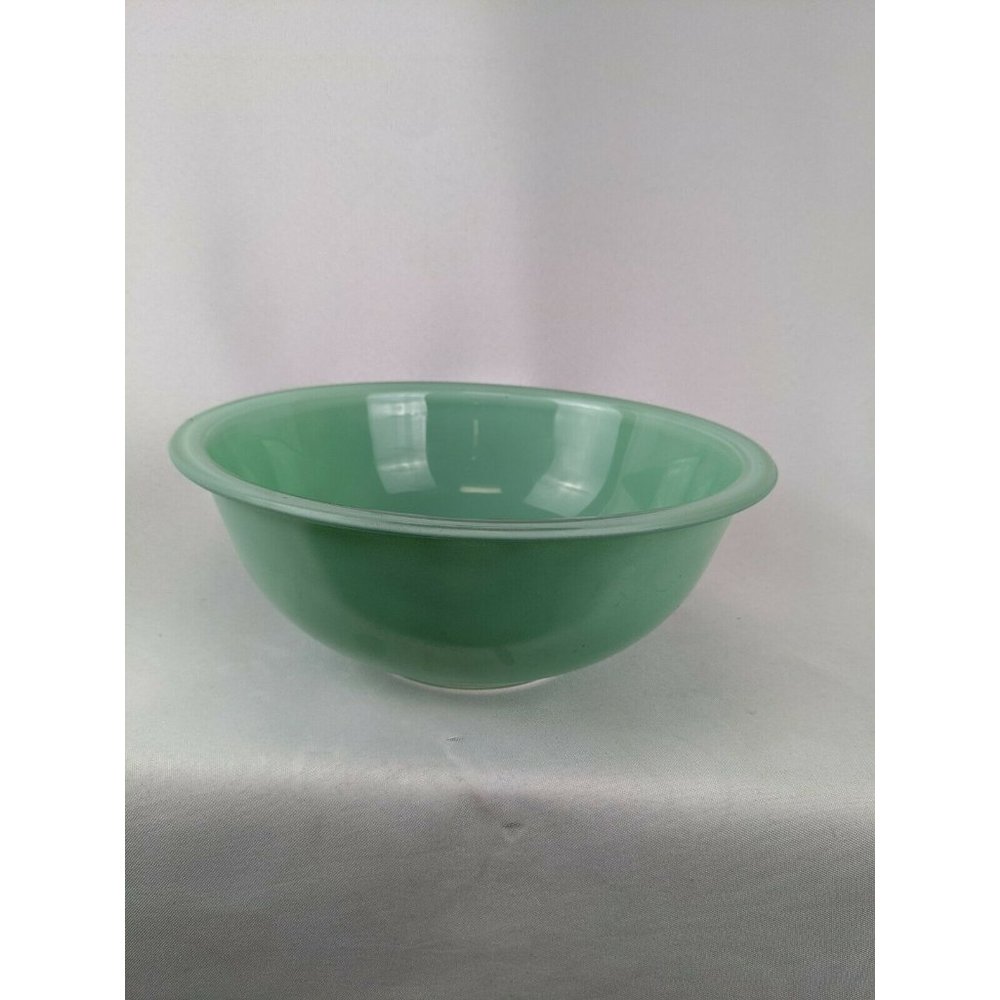 Vintage Pyrex Mint Green Bowl Clear Bottom 10" Diameter